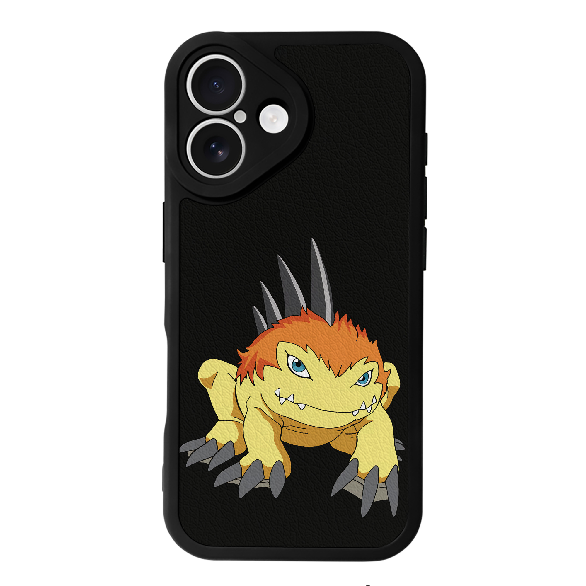 （画像用） Digimon デジタルモンスター/デジモン 【iPhone 16シリーズ対応】シリコンスマホケース（レザー調） 材質：シリコン